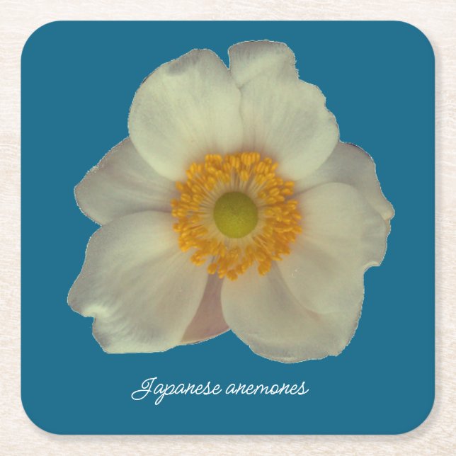 Dessous-de-verre Carré En Papier Japanese anemones flower (Devant)