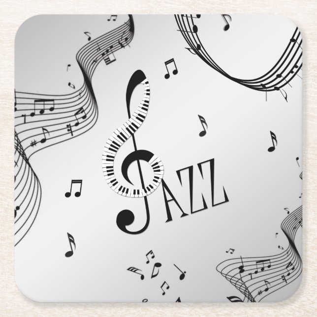 Dessous-de-verre Carré En Papier Jazz cool (Devant)