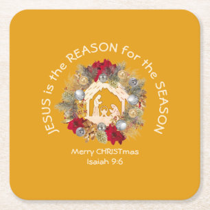 Dessous-de-verre Carré En Papier JÉSUS EST LA RAISON DE Christian