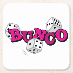 Dessous-de-verre Carré En Papier Jeu de dés Bunco