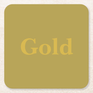 Dessous-de-verre Carré En Papier Jeu de Dessous de verre Carré Gold personnalisé