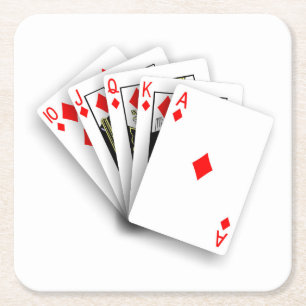 Dessous-de-verre Carré En Papier Jeu de Dessous de verre de vidange droite Royal