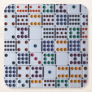 Dessous-de-verre Carré En Papier Jeu de Dominos