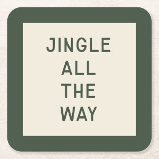 Dessous-de-verre Carré En Papier Jingle Tout Le Chemin | Dessous de verre de Noël m