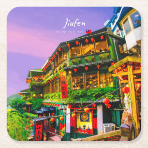 Dessous-de-verre Carré En Papier Jiufen, Taïwan - Ancienne Maison de Thé
