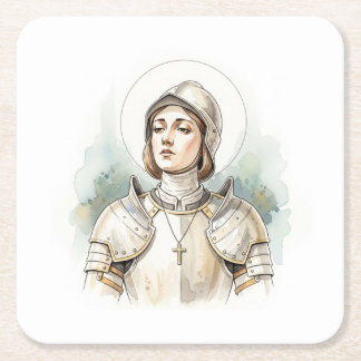 Dessous-de-verre Carré En Papier Joan of Arc , Catholic Gifts