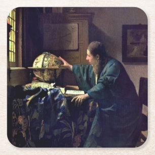 Dessous-de-verre Carré En Papier Johannes Vermeer - L'astronome