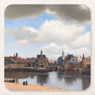 Dessous-de-verre Carré En Papier Johannes Vermeer - Vue de Delft
