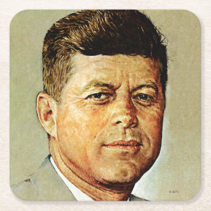 Dessous-de-verre Carré En Papier John F. Kennedy DANS MEMORIAM 2