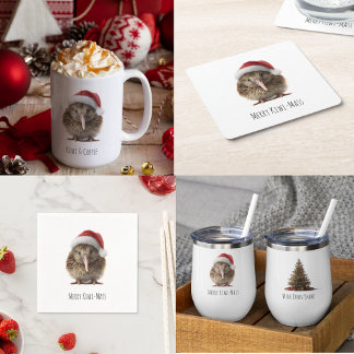 Dessous-de-verre Carré En Papier Joli Kiwi de Noël, coutume