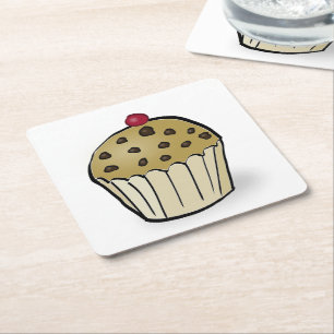 Dessous-de-verre Carré En Papier Joli mini muffin