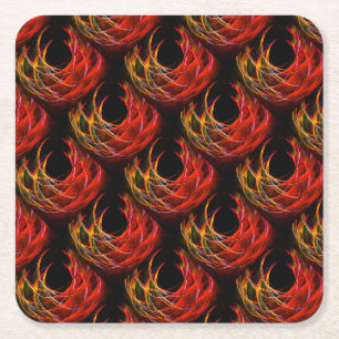 Dessous-de-verre Carré En Papier Joli motif d'art abstrait bohème moderne élégant #