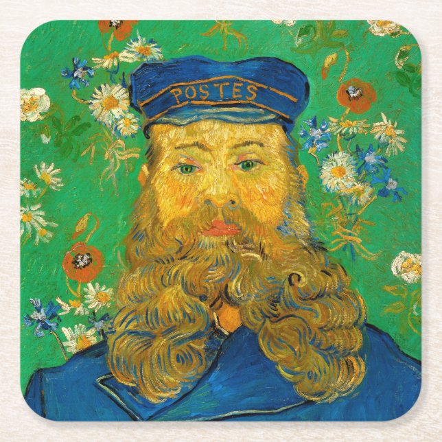 Dessous-de-verre Carré En Papier Joseph Roulin - Van Gogh - c1889 (Devant)