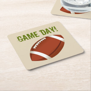 Dessous-de-verre Carré En Papier Jour de football Super Fan