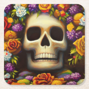 Dessous-de-verre Carré En Papier Jour des Morts Ofendra 5