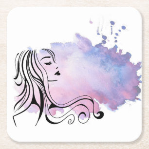 Dessous-de-verre Carré En Papier Joyeuse Fête des Mères Femme Journée des Femmes