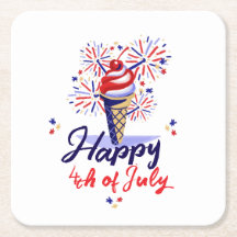 Joyeux 4 juillet crème glacée Feu d'été