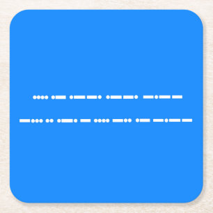 Dessous-de-verre Carré En Papier Joyeux anniversaire dans Morse Code