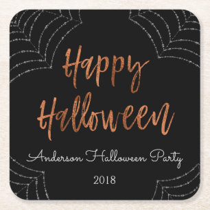 Dessous-de-verre Carré En Papier Joyeux Halloween Party Moderne Halloween Dessous d