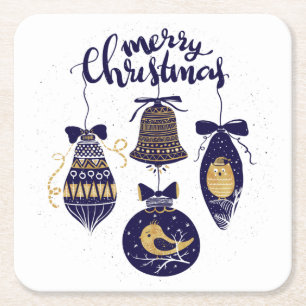 Dessous-de-verre Carré En Papier Joyeux Noël