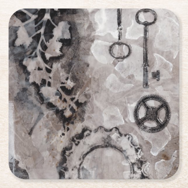 Dessous-de-verre Carré En Papier Juxtaposition II (Devant)