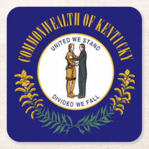 Dessous-de-verre Carré En Papier Kentucky : Commonwealth Bluegrass Drapeau de l'Éta