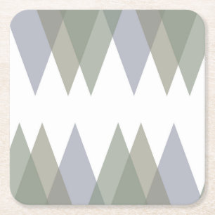 Dessous-de-verre Carré En Papier Khaki triangles