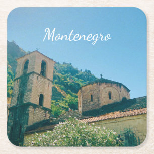 Dessous-de-verre Carré En Papier Kotor, Monténégro - Souvenir de voyage