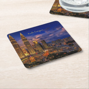 Dessous-de-verre Carré En Papier Kuala Lumpur skyline