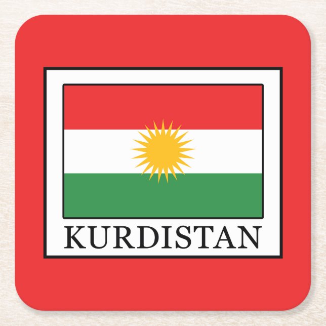 Dessous-de-verre Carré En Papier Kurdistan (Devant)