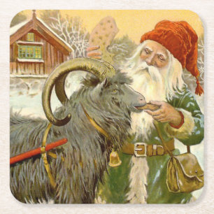 Dessous-de-verre Carré En Papier "La chèvre de traîneau" par Jenny Nystrom