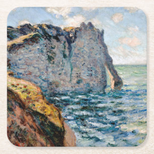 Dessous-de-verre Carré En Papier La falaise d'Aval, Monet