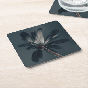 Dessous-de-verre Carré En Papier La Fleur Délicieuse Et Sombre