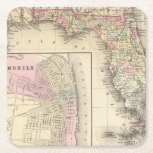 Dessous-de-verre Carré En Papier La Floride, mobile