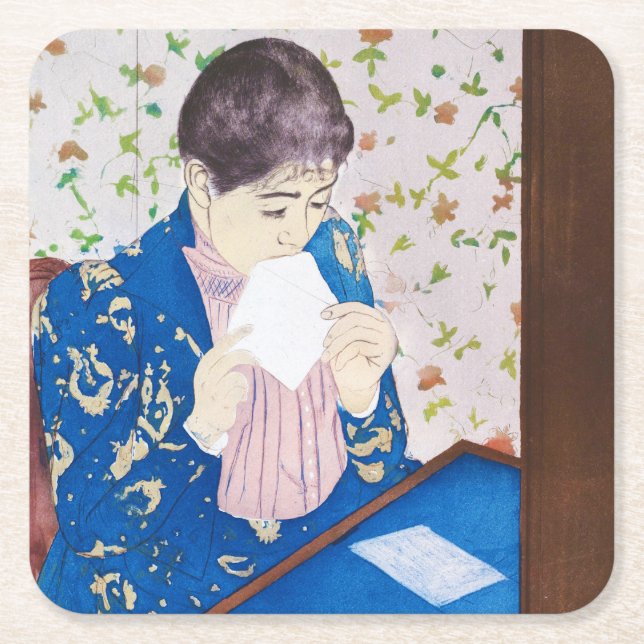 Dessous-de-verre Carré En Papier La Lettre, Mary Cassatt (Devant)