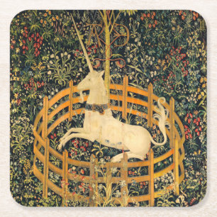 Dessous-de-verre Carré En Papier La licorne en captivité