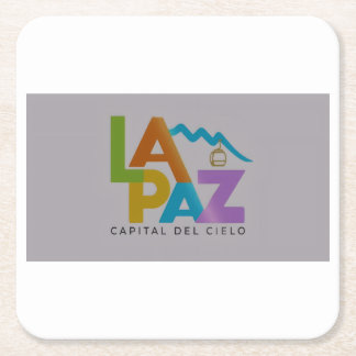 Dessous-de-verre Carré En Papier La Paz ville du ciel