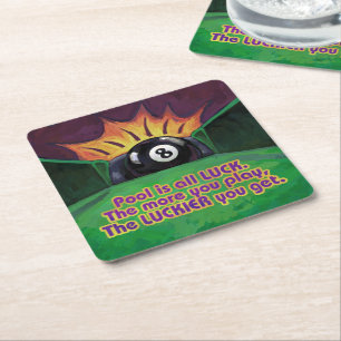 Dessous-de-verre Carré En Papier La piscine est la chance