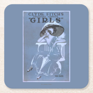 Dessous-de-verre Carré En Papier La plus grande comédie de Clyde Fitch, théâtre 