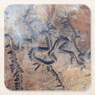 Dessous-de-verre Carré En Papier La Rivière Verte Et Ses Canyons Tributaires Dans L