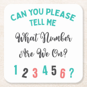 Dessous-de-verre Carré En Papier La Typographie De Bunco Amusante Quel Numéro Somm