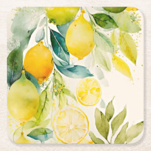 Dessous-de-verre Carré En Papier La verdure des agrumes