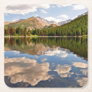 Dessous-de-verre Carré En Papier Lac bear. Le Colorado