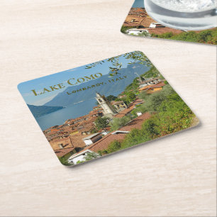 Dessous-de-verre Carré En Papier Lac de Côme Lombardie Italie