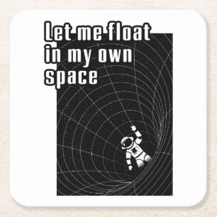 Dessous-de-verre Carré En Papier Laisse-moi flotter dans mon propre espace