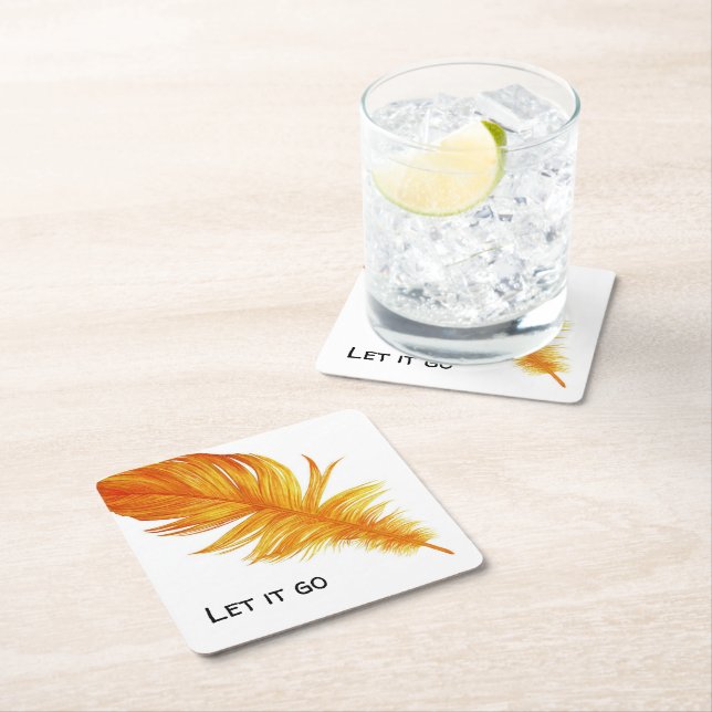 Dessous-de-verre Carré En Papier Laisse tomber (En situation)