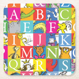 Dessous-de-verre Carré En Papier L'alphabet en lettres majuscules colorées de Dr Se