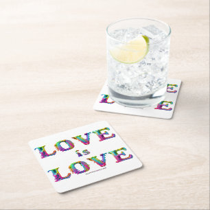 Dessous-de-verre Carré En Papier L'amour de SlipperyJoe est amour spray peinture ga