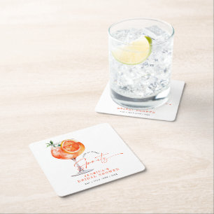 Dessous-de-verre Carré En Papier L'amour moderne dès la première gorgée de Spritz B