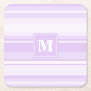 Dessous-de-verre Carré En Papier Landes lilas monogrammes
